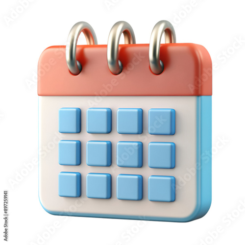 3d calendar reminder date schedule icon