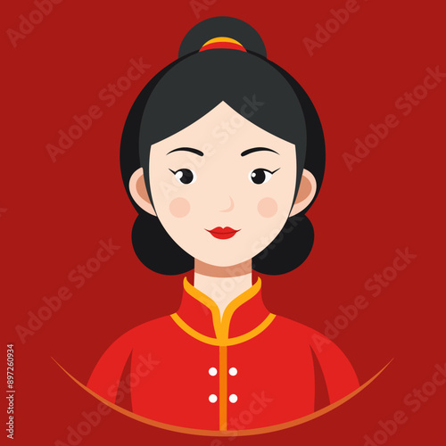 Chinise woman vector illustration