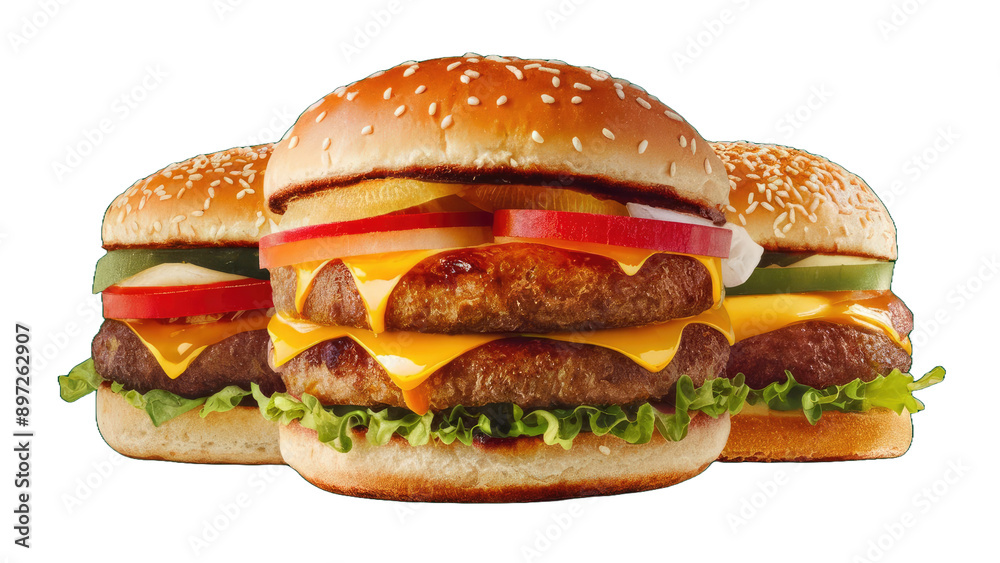 burger isolated on white background. burger isolated on white background.