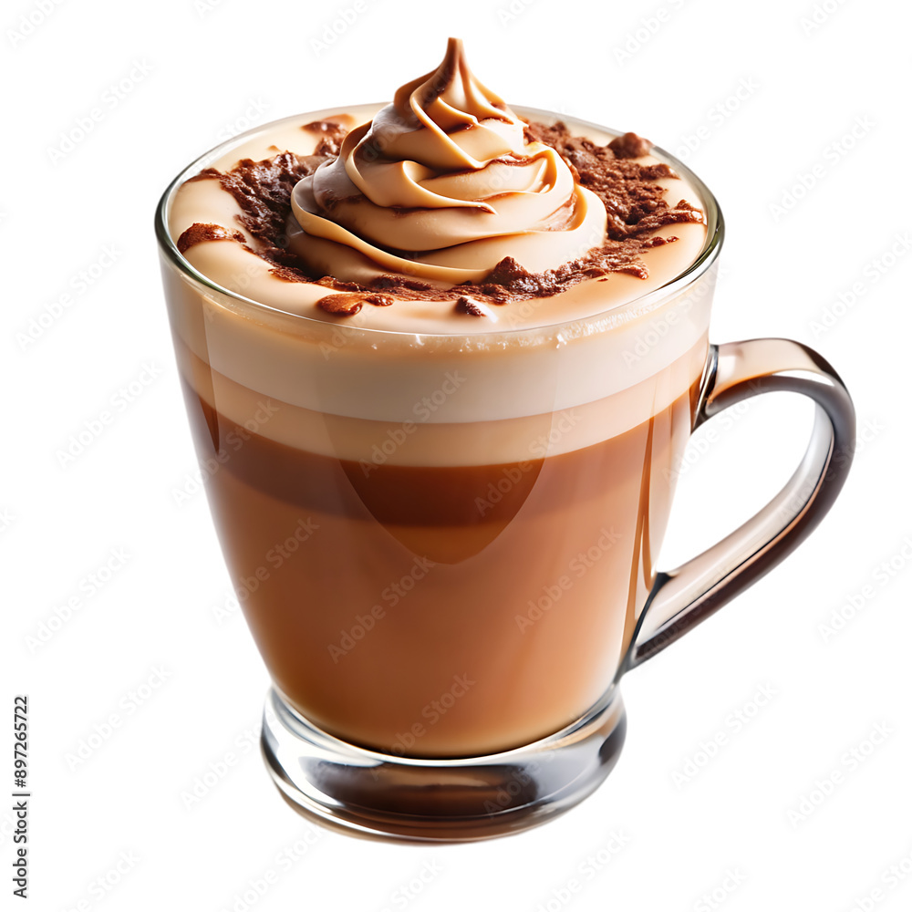 A cup of chocolate milkshake with whipped cream on top