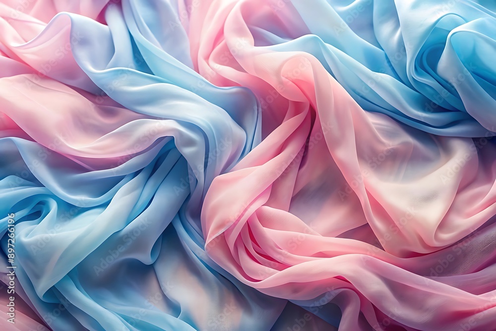 Obraz premium Blue and Pink Fabric Background.