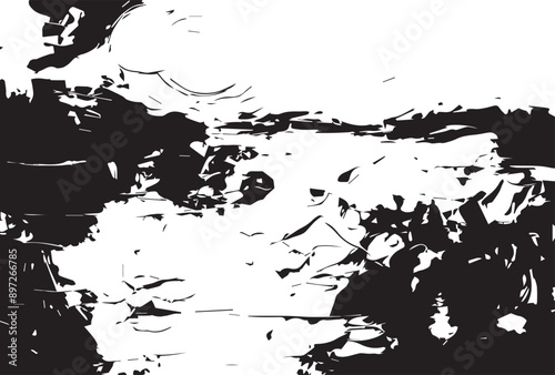 Abstract painting grunge texture. Semi- abstract image of landscape background. Modern art.
