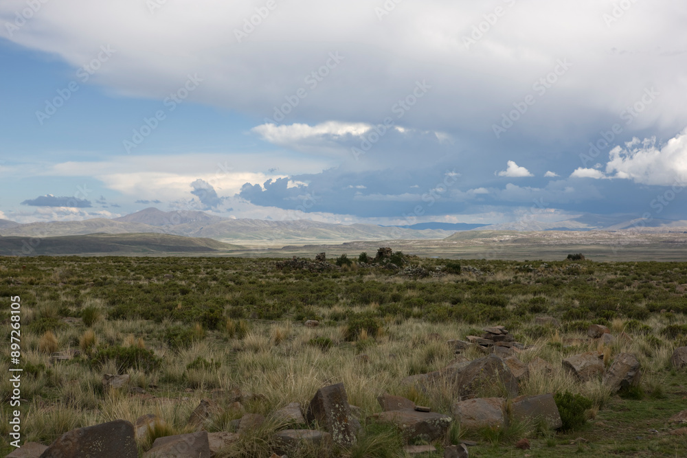 Peru mountain landscape on a cloudy autumn day Peru mountain landscape on a cloudy autumn day
