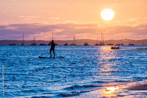 Coucher de soleil sur le Bassin d'Arcachon photo