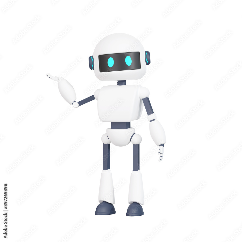 3DCG|自動で案内をする人工知能搭載ロボット 3DCG|自動で案内をする人工知能搭載ロボット