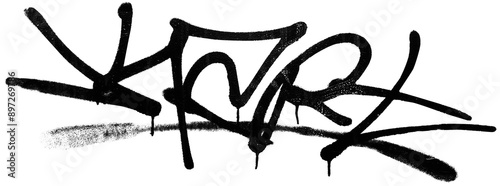 Spray Painted Graffiti icon Sprayed isolated with a white background, graffiti symbol Vector illustration.
 photo