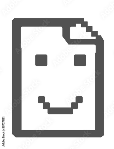 Tableau sur toile Cheerful file icon - on isolated transparent background.