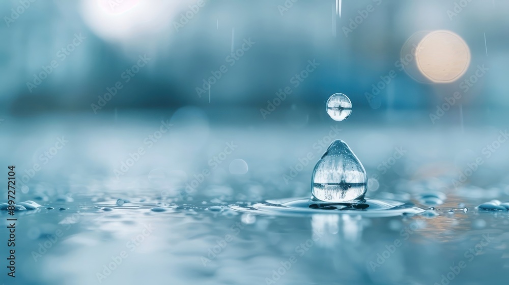 A raindrop reflecting a storm-ravaged landscape. A raindrop reflecting a storm-ravaged landscape.
