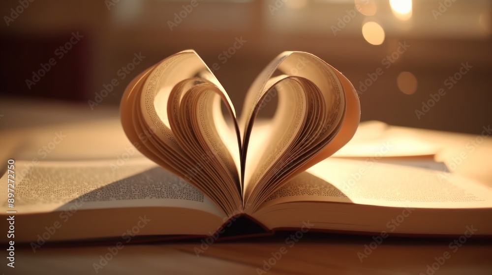 Open Book in the Shape of a Heart Open Book in the Shape of a Heart