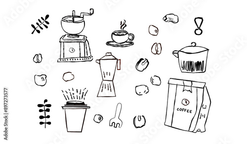 コーヒーのセット