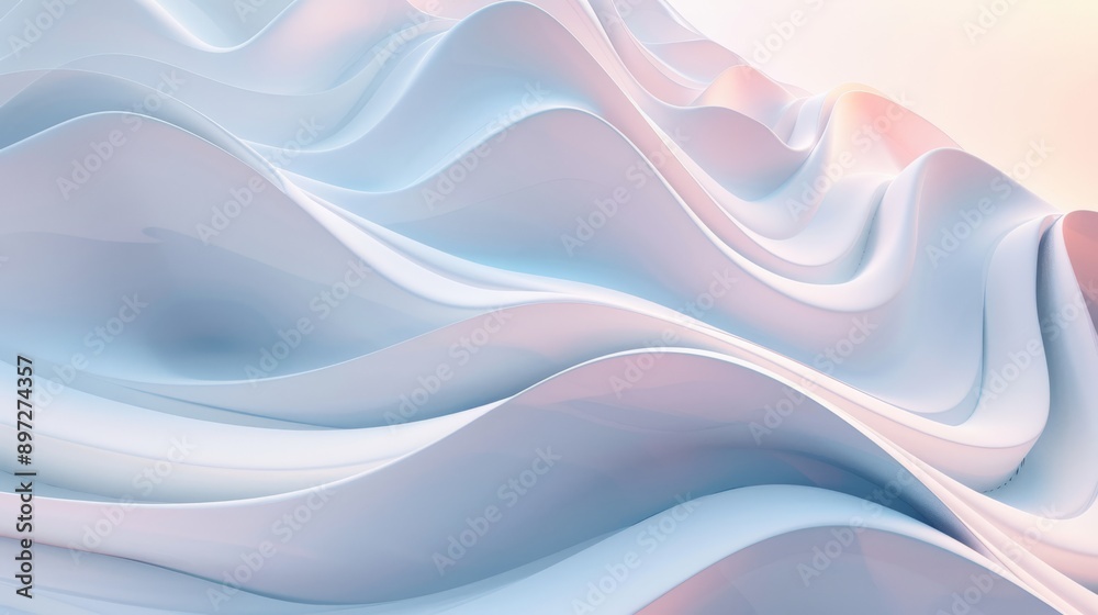 Gentle flowing curves create an abstract wave pattern in soothing pastel hues for peaceful visual appeal. Gentle flowing curves create an abstract wave pattern in soothing pastel hues for peaceful visual appeal.