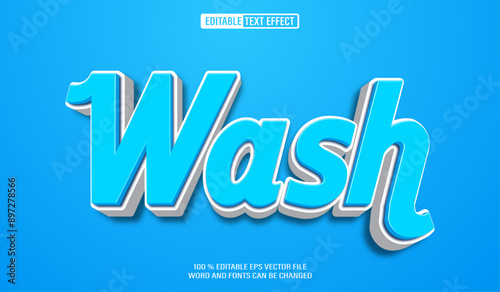 Editable 3d text style effect - Clean text effect Template	