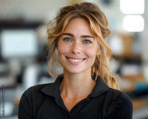 portrait of a smiling businesswoman