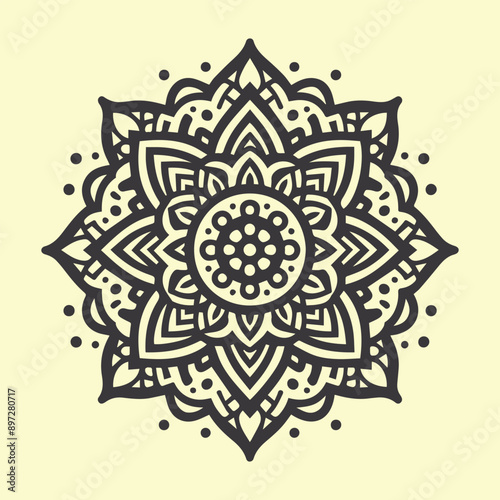 Mandala art | Coloring Page for Kids | Business Mandala Design Template for Commercial use vector