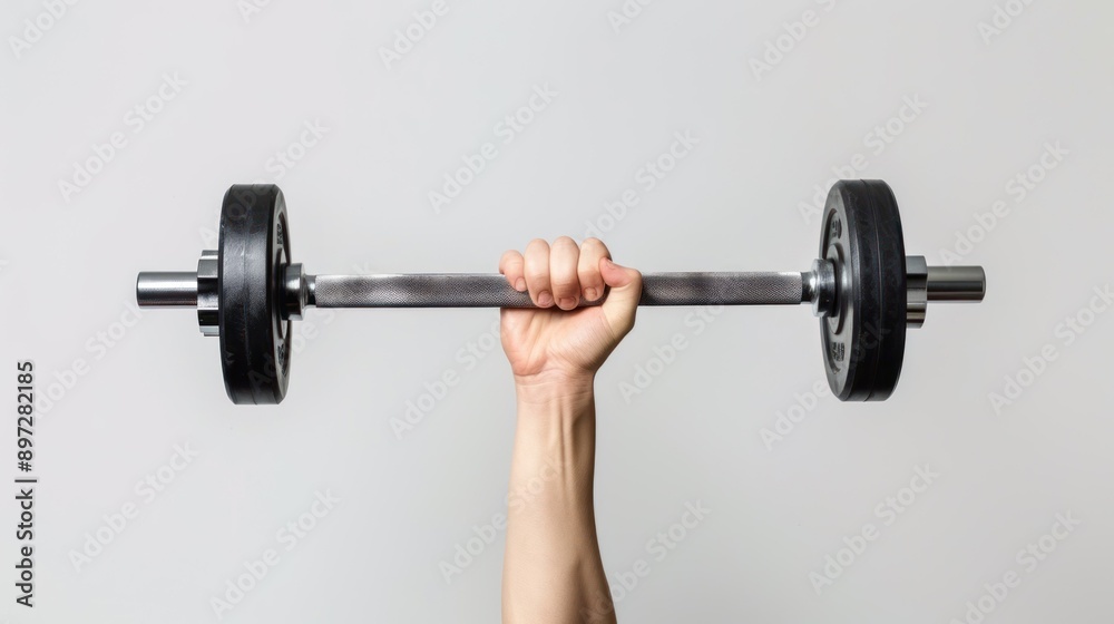 A small barbell that is very easy to lift with one hand for everyday exercise A small barbell that is very easy to lift with one hand for everyday exercise