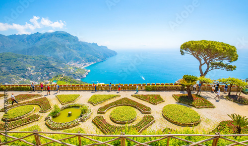 Beautiful view to Amalfi coast from Ravello town, Italy photo