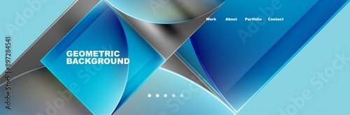 Circle triangle geometric web site page template. Vector Illustration For Wallpaper, Banner, Background, Card, Book Illustration, landing page