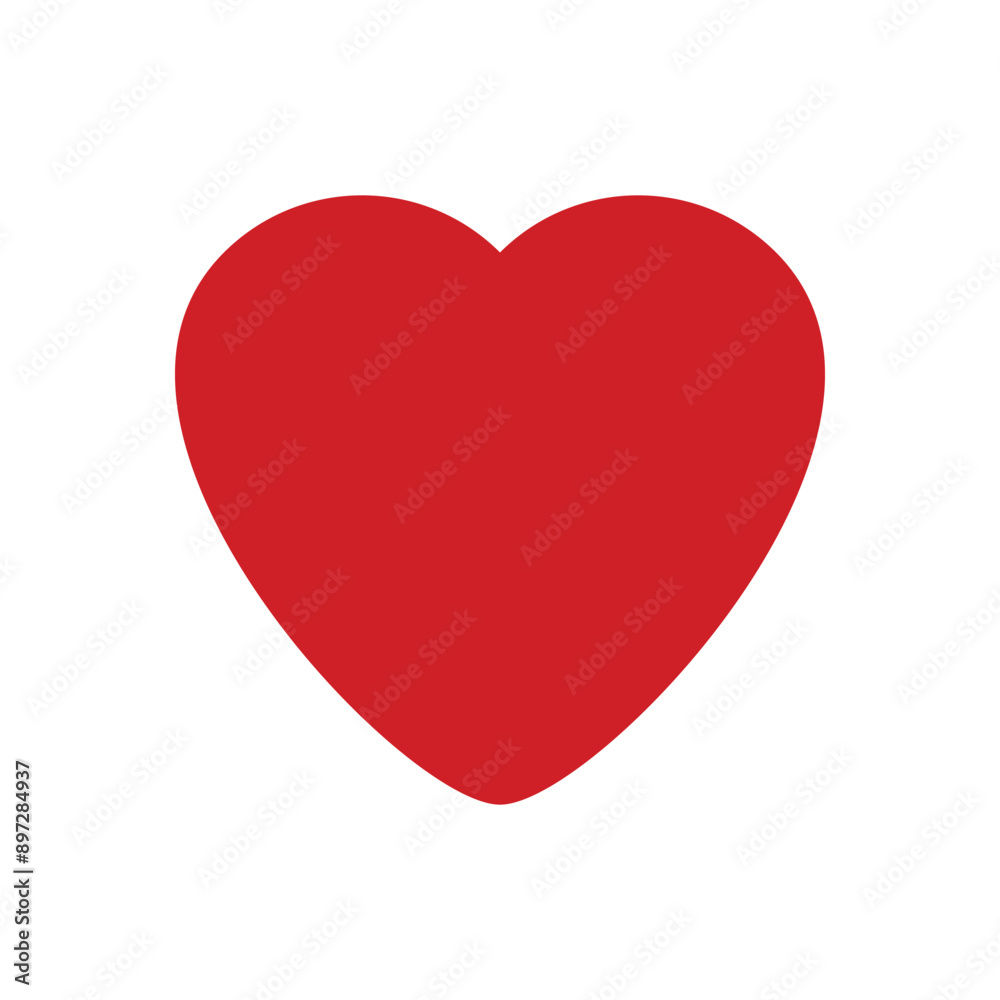 Red Heart icon. Isolated over white background. Love symbol. Red Heart icon. Isolated over white background. Love symbol.