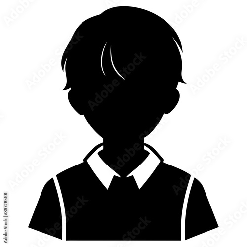 silhouette of a person with hair