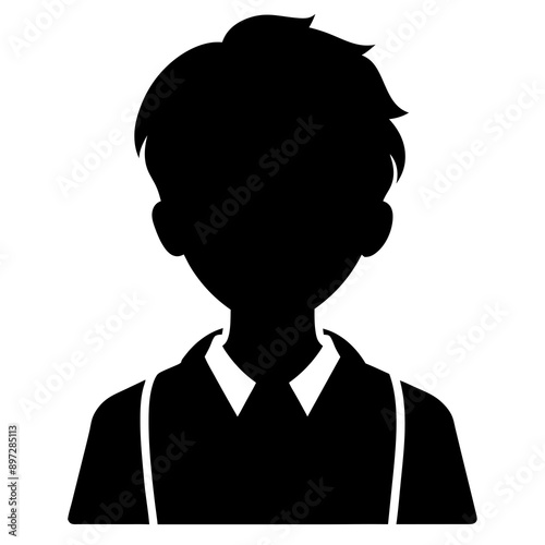 silhouette of a person with hair