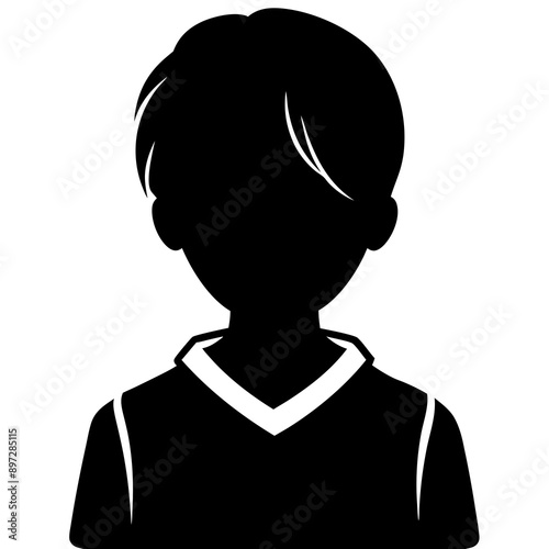 silhouette of a person with hair