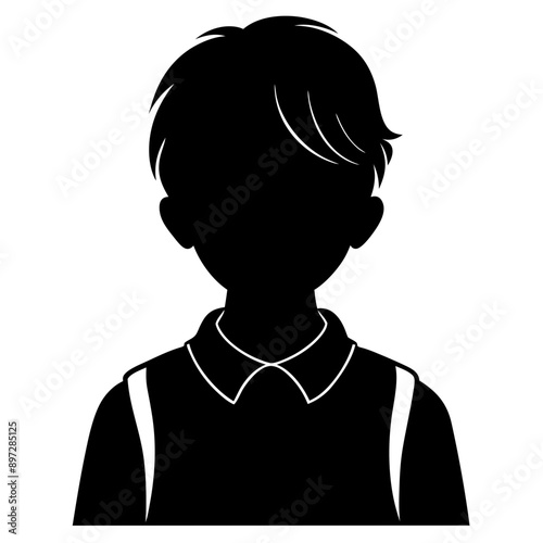 silhouette of a person with hair