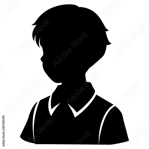 silhouette of a person with hair