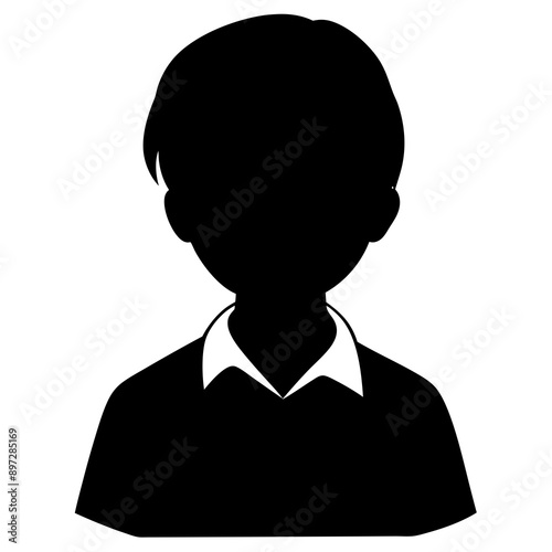 silhouette of a person with hair