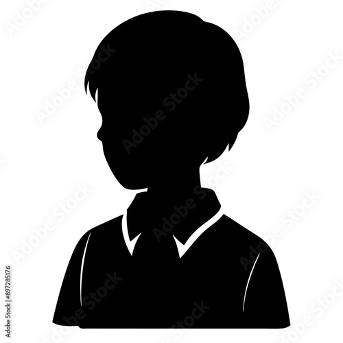 silhouette of a person with hair