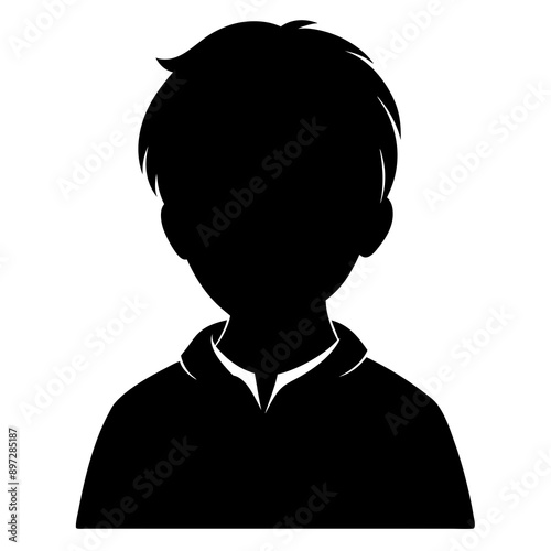 silhouette of a person with hair