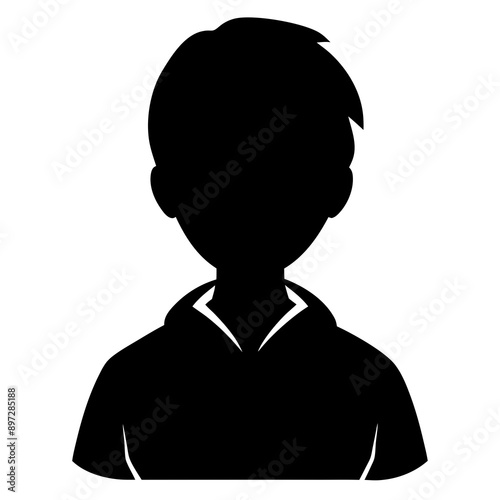 silhouette of a person with hair