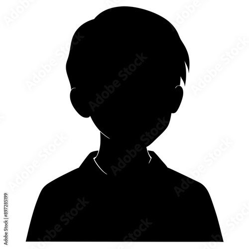 silhouette of a person with hair