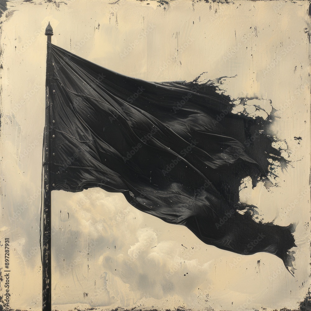 Symbolic Protest: A Black Flag Flapping in the Breeze