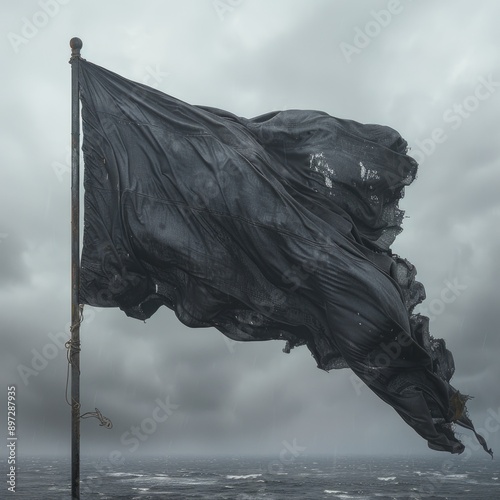 Symbolic Protest: A Black Flag Flapping in the Breeze