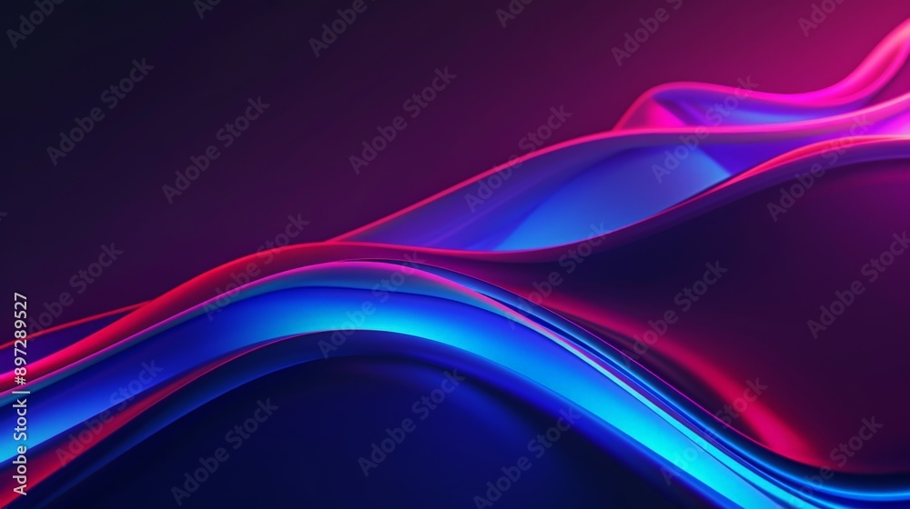 Flowing abstract background with wavy shapes and neon lighting, perfect for modern and futuristic designs Flowing abstract background with wavy shapes and neon lighting, perfect for modern and futuristic designs