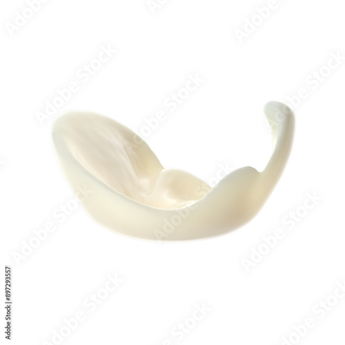 Realistic 3D Milk Splash PNG Images | High-Quality Milk Splash Modeling Illustrations | Detailed Beverage and Liquid Art