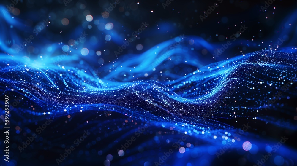 Dark blue and glow particle abstract background. Dark blue and glow particle abstract background.