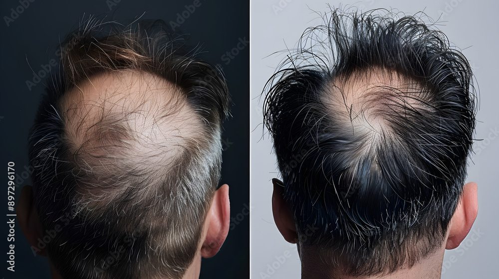 Before and After Hair Transplant Results on Male Patient. Before and After Hair Transplant Results on Male Patient.