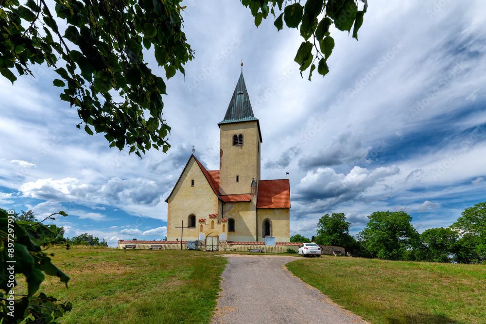 Church of St. Jacob and Philip in Chvojen (near Benešov) - Czech Republic, Europe - On the site of a former Slavic hillfort stands a picturesque tribune church from the 13th century.