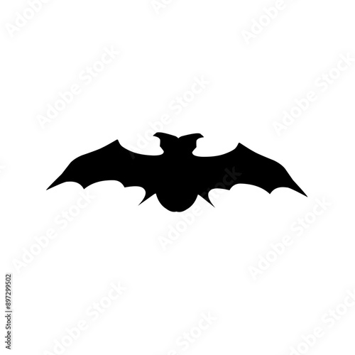 Halloween scary bat. Seamless vector background.