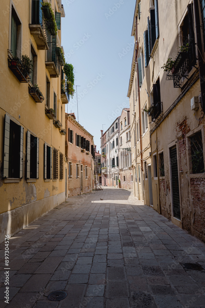 magnifique vue d'une ruelle de la ville de Venise en Italie magnifique vue d'une ruelle de la ville de Venise en Italie