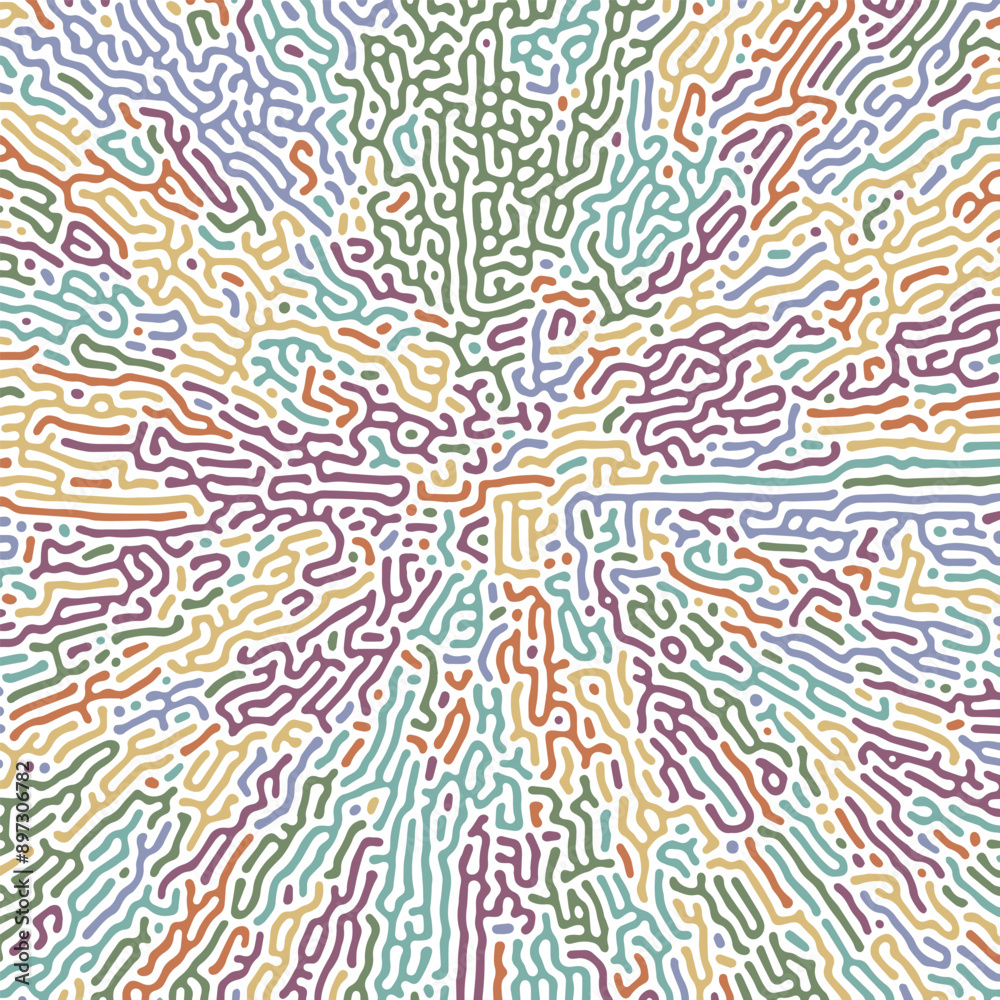 Fototapeta premium ABSTRACT PASTEL COLORFUL TURING PATTERN ROUGH DESIGN REACTION DIFFUSION BACKGROUND VECTOR GOOD FOR WALLPAPER, COVER,POSTER 