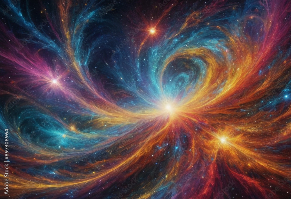 Abstract digital art with a cosmic theme. Abstract digital art with a cosmic theme.