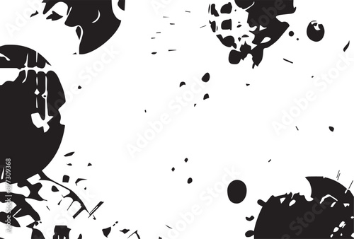 watercolor liquid splashes, spray, brush strokes, splatters and geometric shapes seamless pattern