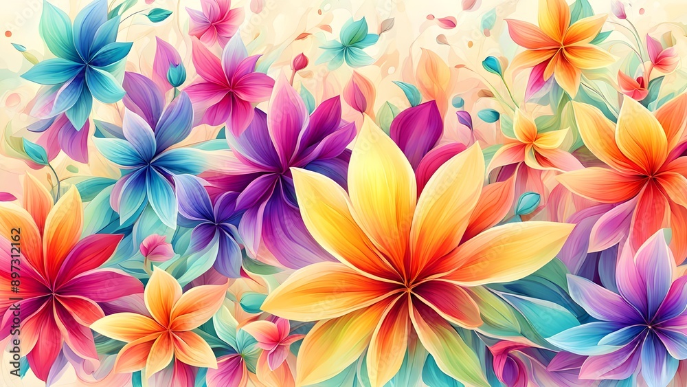 Beautiful abstract colorful flower design Beautiful abstract colorful flower design