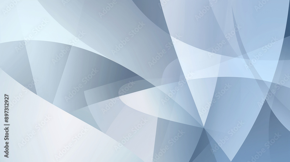 Elegant abstract background featuring light blue and white geometric shapes on a gradient backdrop that transitions from light grey to medium gray Elegant abstract background featuring light blue and white geometric shapes on a gradient backdrop that transitions from light grey to medium gray