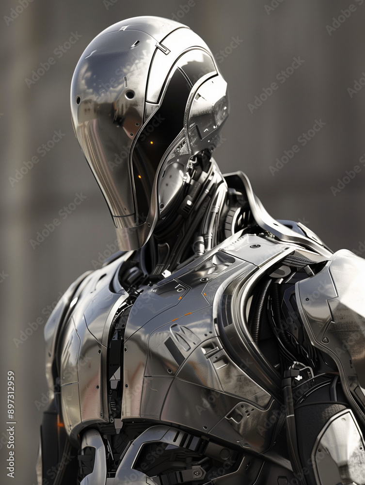 Futuristic cyborg robot soldier Futuristic cyborg robot soldier