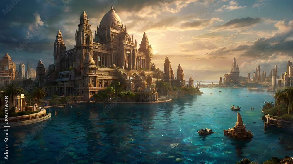 Fototapeta premium sestieri cathedral city, ai generated