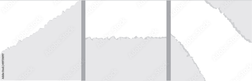 Obraz premium set of torn paper vector design