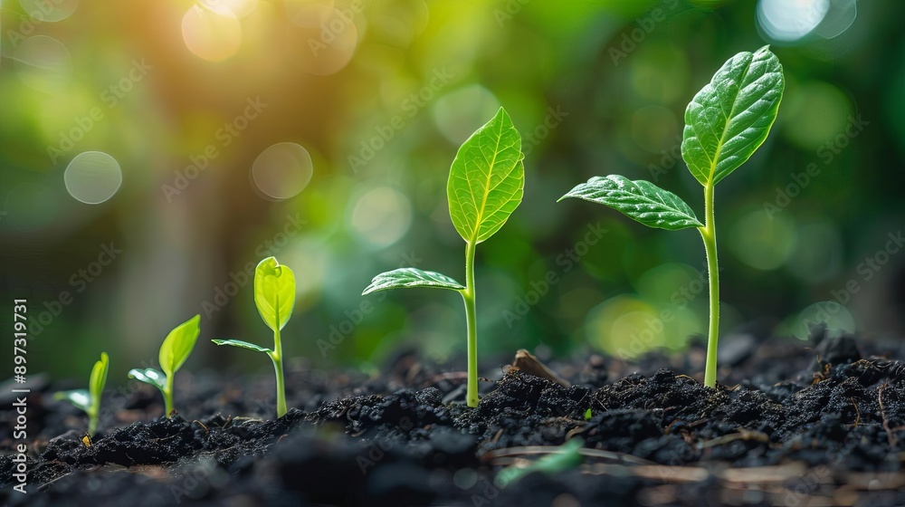 A vibrant close-up of young plants growing in rich soil, symbolizing growth, renewal, and the beauty of nature. A vibrant close-up of young plants growing in rich soil, symbolizing growth, renewal, and the beauty of nature.